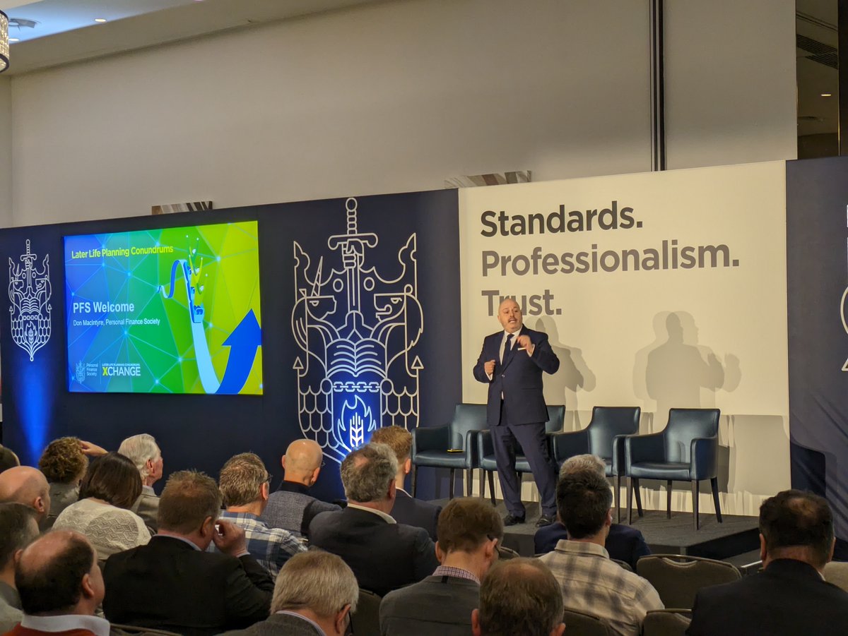 pfsconf's tweet photo. Our #pfsxchange spring series of events continues at the Utilita Bowl in Southampton today.
PFS CEO Don MacIntyre opens the day’s agenda, which will focus on later life planning conundrums. https://t.co/ClpRlXHPc0