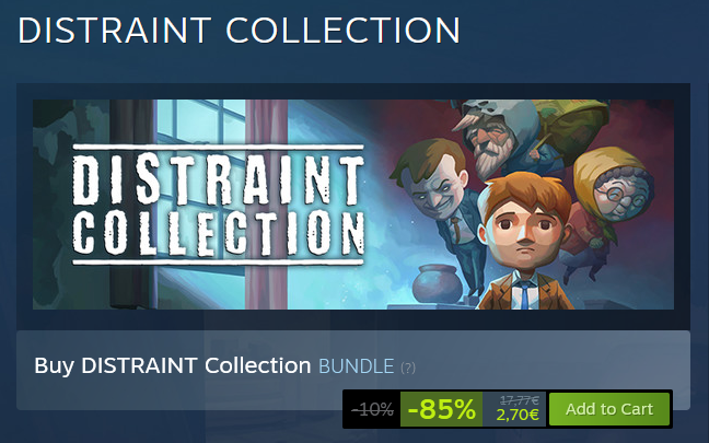 DISTRAINT Collection is 85% off on Steam!
store.steampowered.com/bundle/10006/D… Greatly reviewed atmospheric story-driven games, definitely worth 2,70€. Thank you for your support! :)
#indiegame #Steam #SteamDeals #gaming #gamer #gamedeals