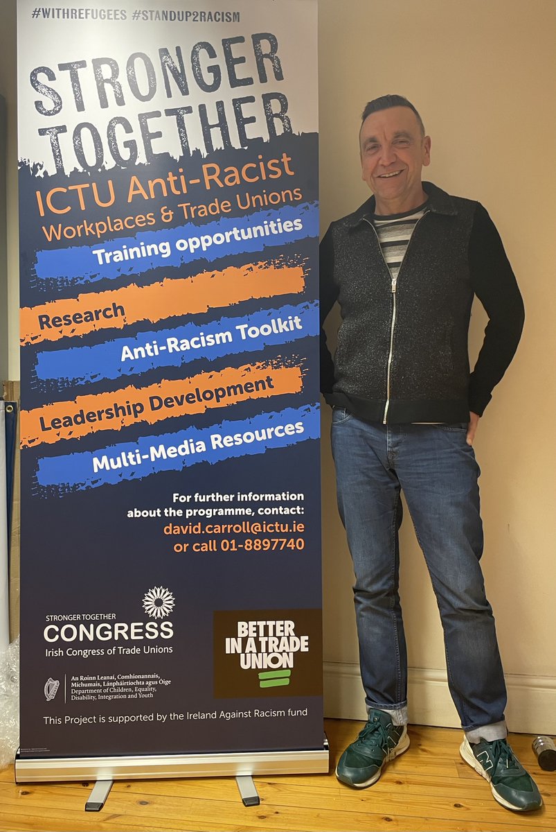 David Carroll, ICTU’s Anti-Racism Project Coordinator: “We encourage all progressive groups working for an Ireland free of racism and discrimination, to come together, support each other, at the 'Ireland for All' rally on Saturday March 2 in Dublin' #StandTogether @LeCheileDND