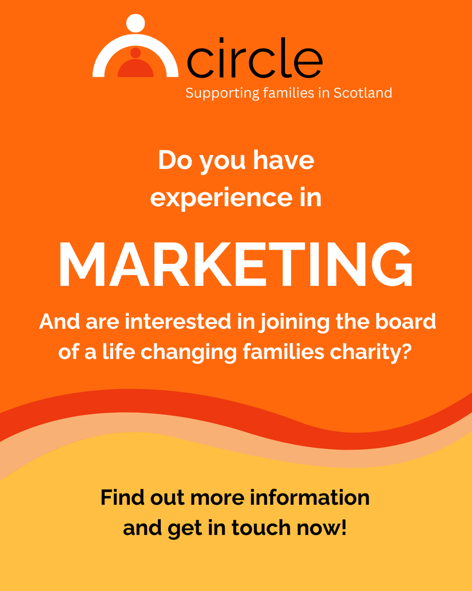 📢 We're on the lookout for Trustees! Do you have experience in marketing? We want to hear from you! For more information and how to apply, head over to our website: circle.scot/about-us/job-v… Applications close Friday 8 March.