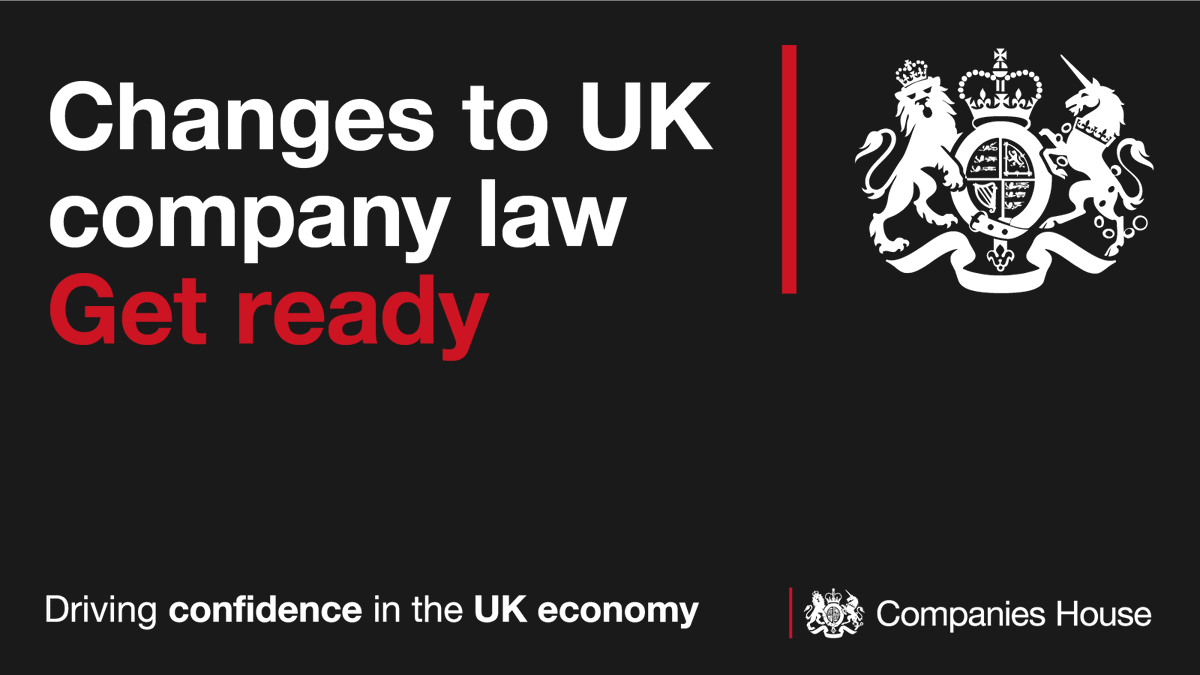 CompaniesHouse's tweet photo. We're introducing changes on Monday 4 March 2024.

To make sure you're ready for the changes:

- visit the changes to UK company law website: https://t.co/ChESqaYpxI

- read our changes to UK company law blog post series: https://t.co/AQyQIdU0Vg https://t.co/UVRlls0rbS