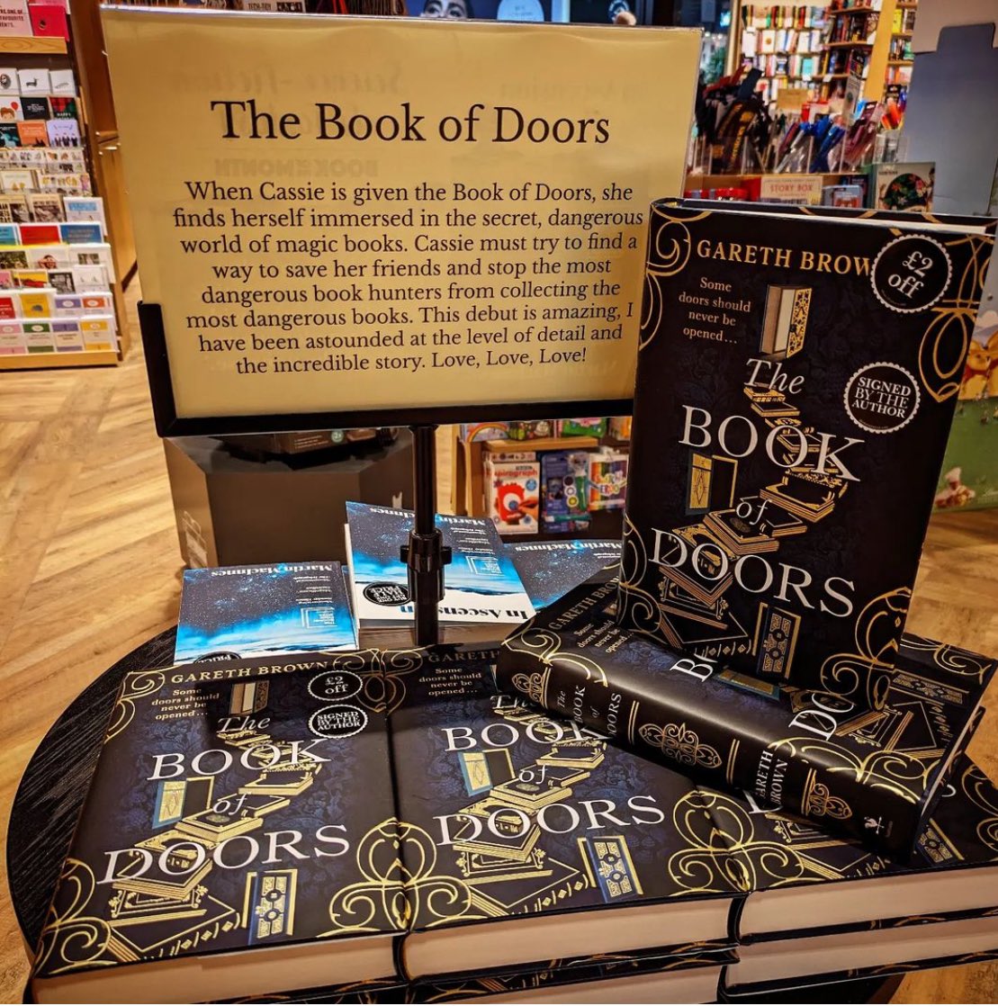 More signed copies of #TheBookofDoors in store now. 

It’s a bold statement, but this is a top contender for my personal book of the year! 
Thanks for stopping by again @GarethJohnBrown.