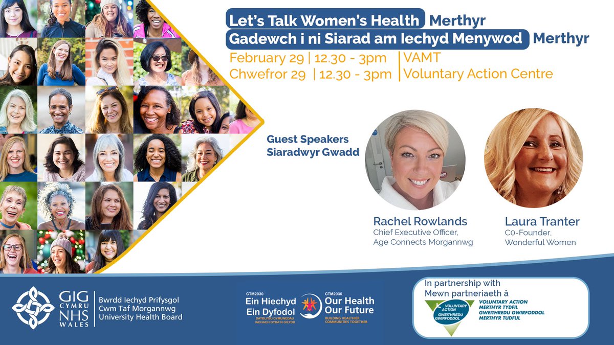 Looking forward to engaging with organisations supporting women in Merthyr today, with @sharon_vamt  @VAMTtweets @andreadavie5 

Exploring the issues impacting on women’s health & wellbeing across the life cycle & #AtMyBest #WomensHealthCTM #BuildingHealthierCommunitiesTogether