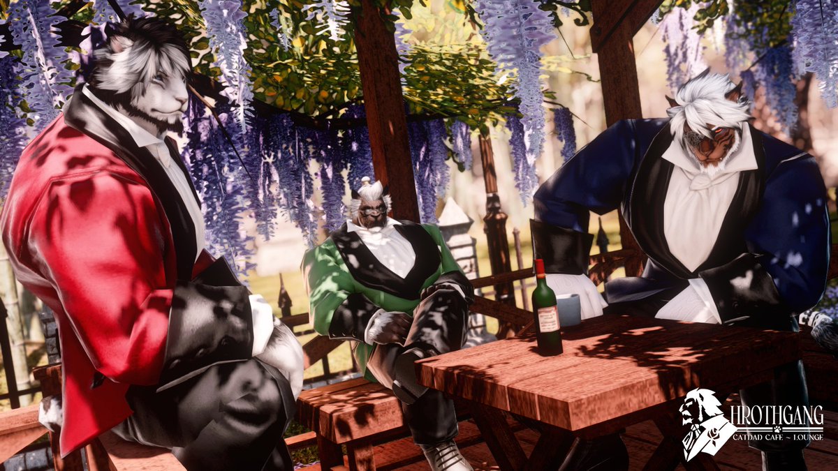 Hrothgang Catdad Café &amp; Lounge is opening on March 2, 2024 9:00 PM 🌹
Get ready for another night of Catdad eye candy and mini games! Book your hosts now at forms.gle/9zQFY3vJA63L3a… 🍻
For more information for our services, visit our site at hrothgangxiv.carrd.co 🥂