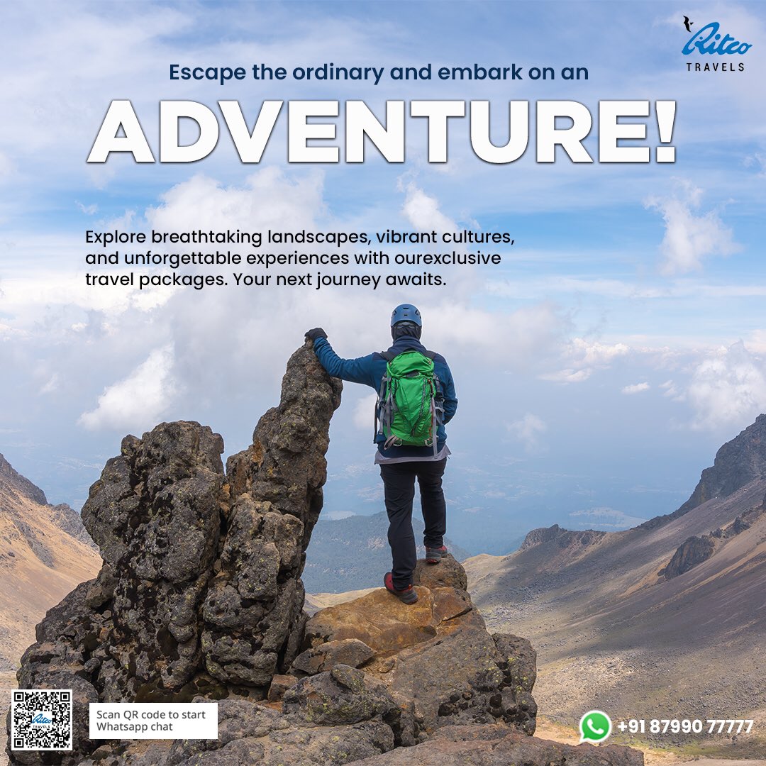 Adventure awaits! Embark on an unforgettable journey with our expertly curated travel experiences. Explore the world and create memories that last a lifetime. #TravelGoals
.
.
#DriveIntoYourAdventure #HassleFreeTravel #ritcotravels #bestprice  #travelling #pocketfriendly #booknow