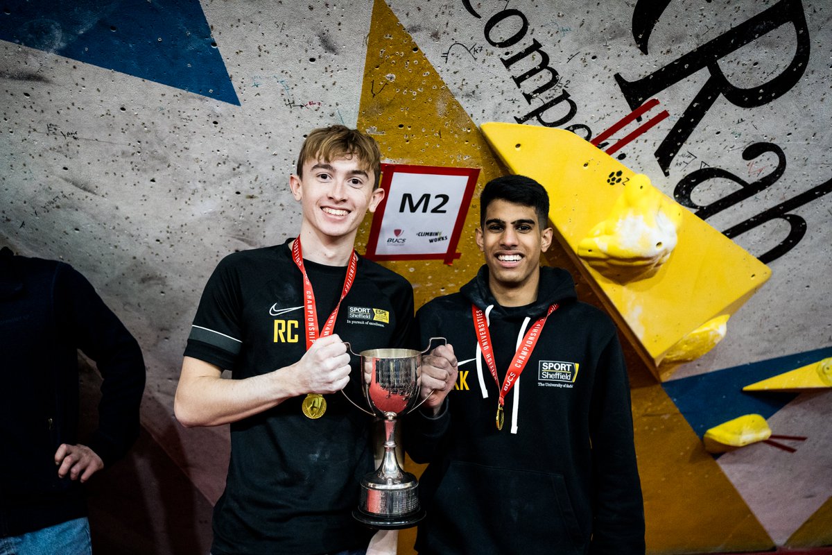 BUCS Nationals 2024 🏆 After an incredible weekend, we came home with 5 medals 🖤💛 Climbing 🥈 Rob Cook 🥉 Kris Kothari 🥈 Flo Brailsford 🥇 Men's Team 🥇 Women's Team
