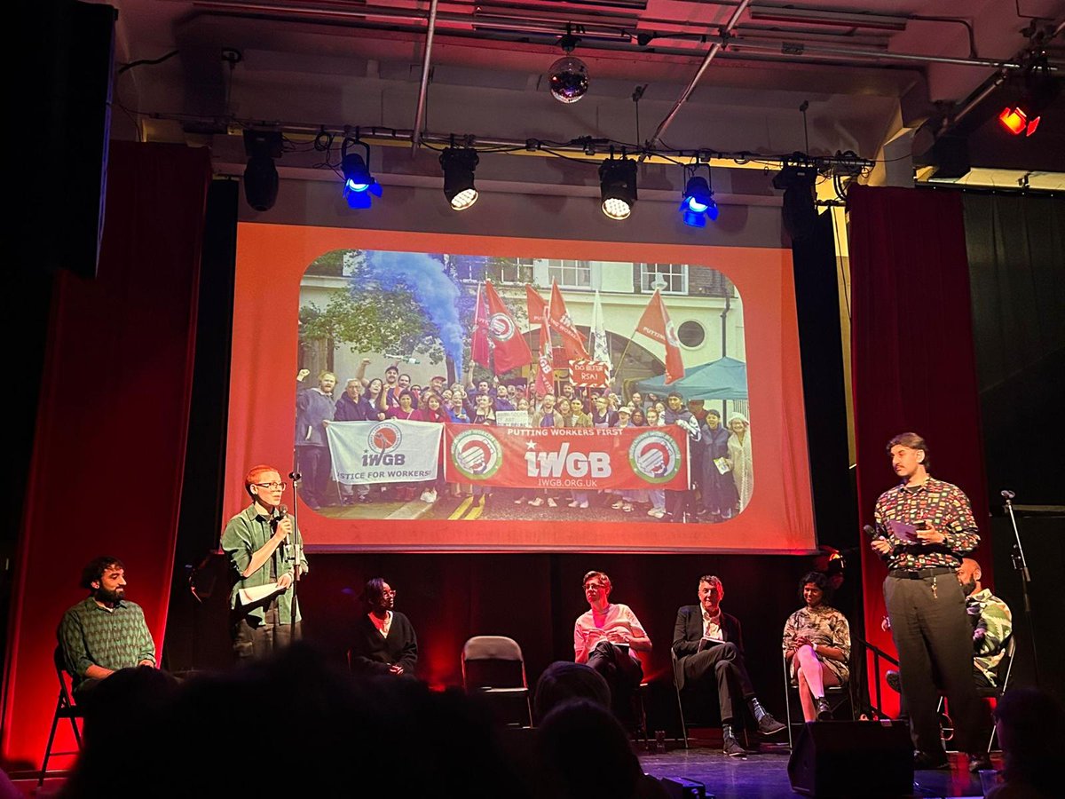 Kirby and Ajmal took to the stage last night for @OpenCity_UK Accelerate Debates to talk about the importance of unionising and workers’ organising across previously under unionised workplaces and sectors - from architecture 📏 @saw_unite to charities 🎉