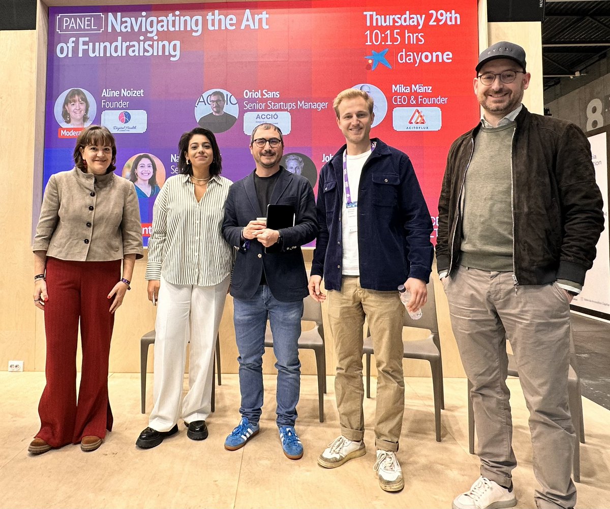 📢 The panel at @4YFN about “Navigating the Art of Fundraising” at the stage of Dayone by @caixabank was a great success! The experts discussed tactics and financing strategies tailored to the unique needs and challenges faced by healthcare companies. 💪🏻