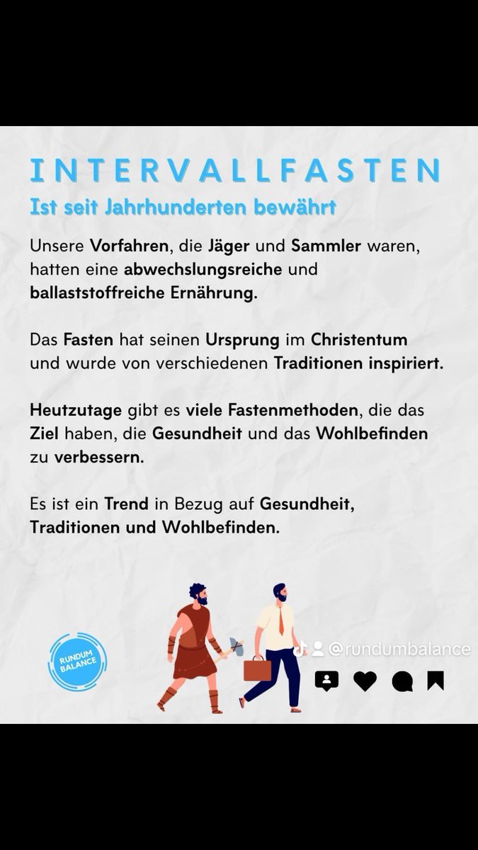 RundumBalance's tweet photo. Intervallfasten: Eine bewährte Methode seit Jahrhunderten für Gesundheit und Wohlbefinden.

#RundumBalance #gesundheit #bewegung #entspannung #erfolg #intervallfasten #fasten #abnehmen #fitness #ernährungstipps #wegweiser #vorteile #gewicht #ballaststoffe #alltag #gesundessen https://t.co/o8PMHwx1x8