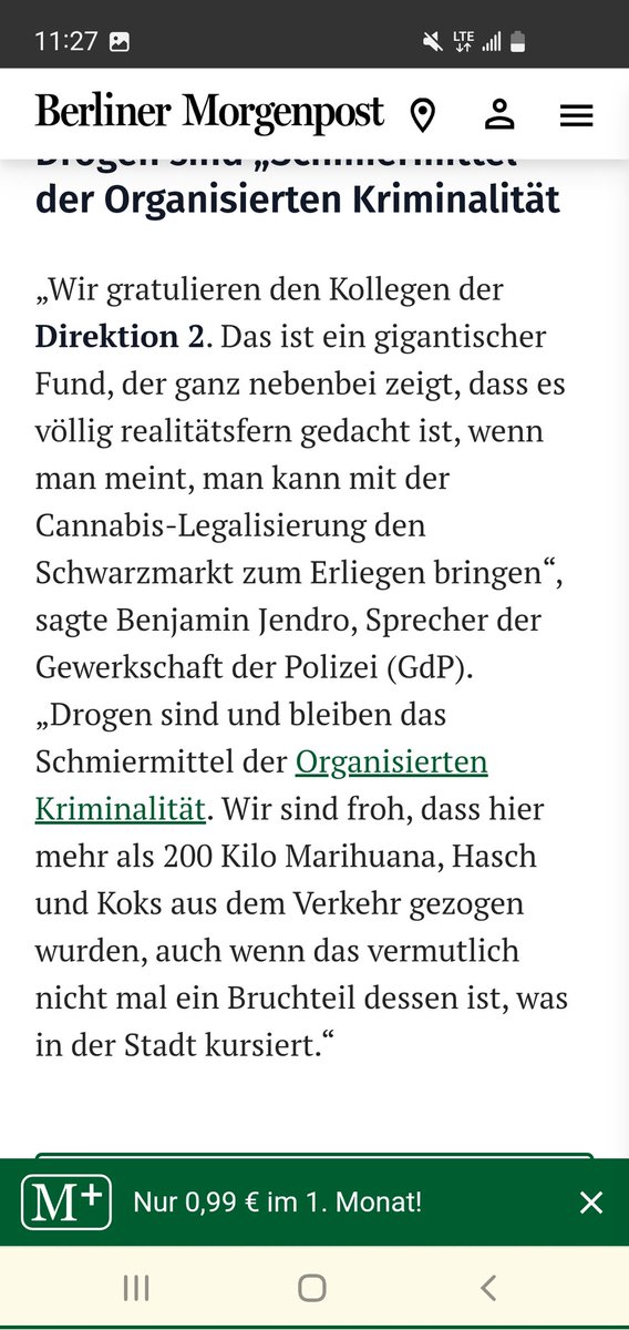 'Größter Drogenfund in Schmargendorf'