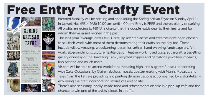 Blended Monkey to host Spring Artisan Fayre 💐 ------------------------------------------------------- #fundraising #crafts #Spring