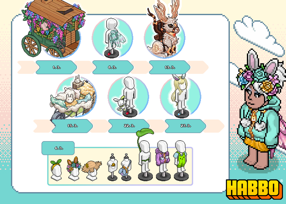 Habbo's tweet image. This Easter 🚜