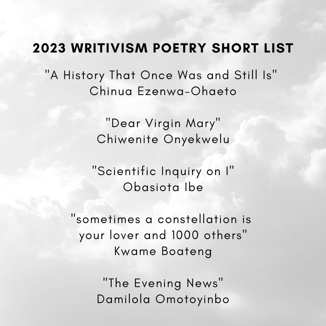 2023 Writivism Prizes tweet media