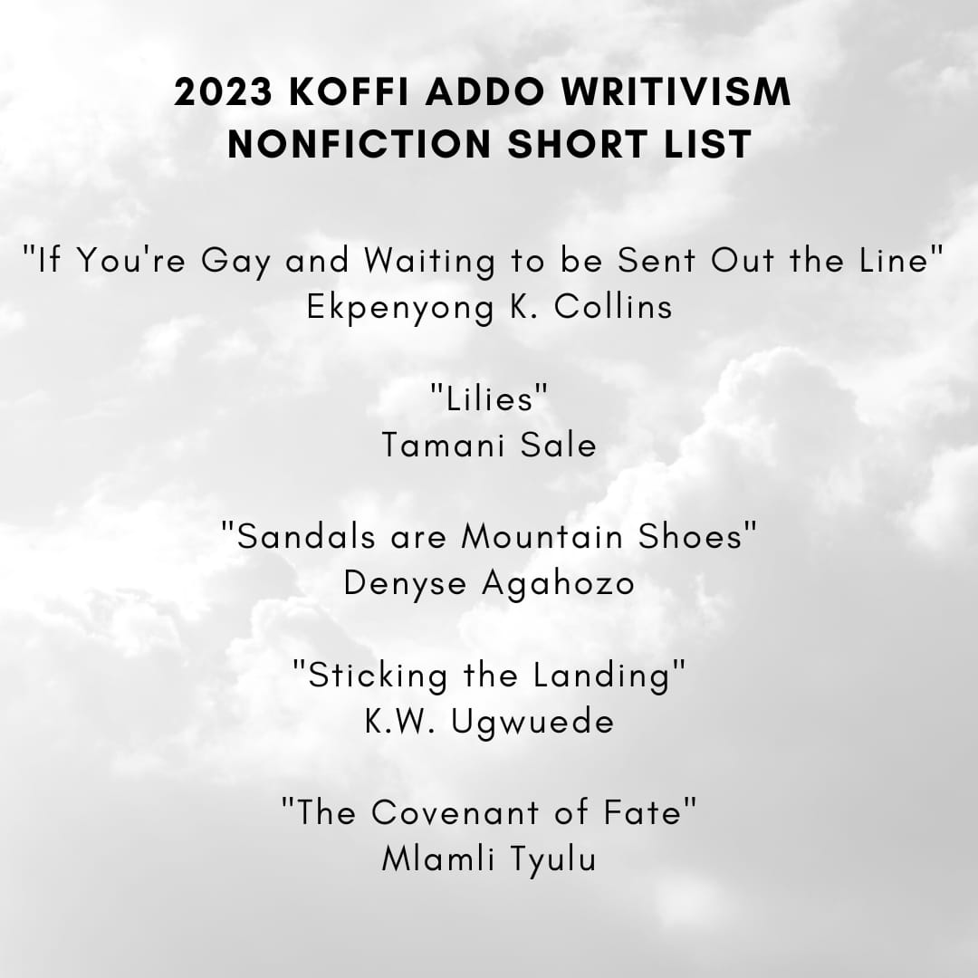 2023 Writivism Prizes tweet media