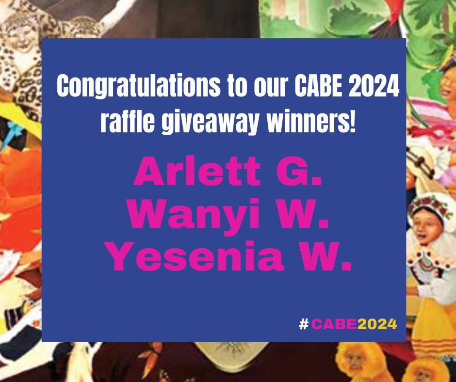 Congratulations to the winners of our #CABE2024 raffle giveaway! These lucky educators will receive their choice of the English/Multilingual Learner Educator Toolkit or the English/Multilingual Learner Toolkit: Newcomer Supplement, both digital downloads.