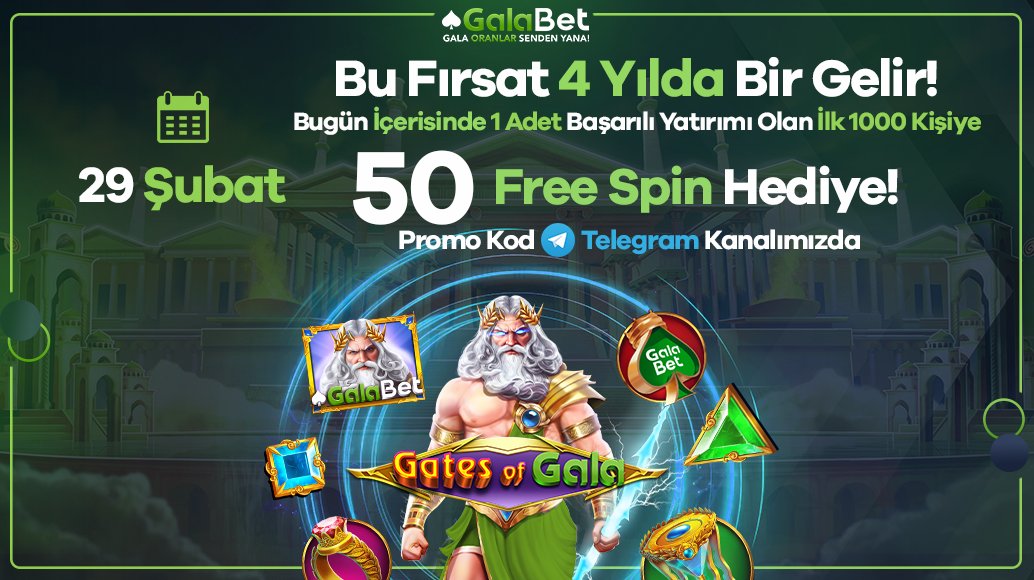 Bu Fırsat 4 Yılda Bir Gelir!
 
Bugün 23:59’a kadar 1 adet başarılı yatırımı olan ilk 1000 kişiye 50 Free Spin Hediye!
 
Promo Kod Telegram Kanalımızda!
 
Telegram Kanalımız : kisalt.gg/telegram