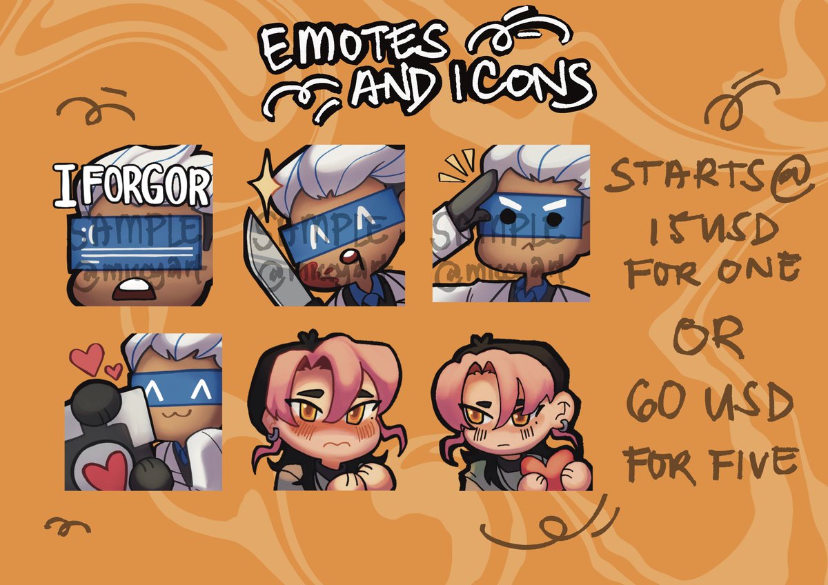 🌻 opening a few slots again! just some chibis and emotes for now, lets talk over dms and get you some art >:]