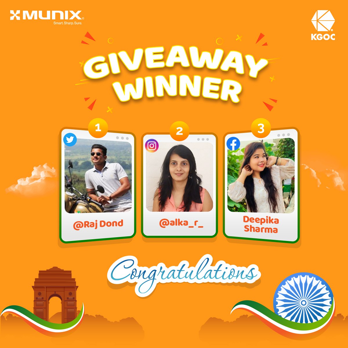MunixKGOC's tweet photo. Cheers to @raaaahaaj! π₯π Your exceptional entry has secured the top spot in our Giveaway!. A huge thank you to everyone who shared their responses! #TopSpotWinner #CreativeCheers https://t.co/RVH3jmNIx7