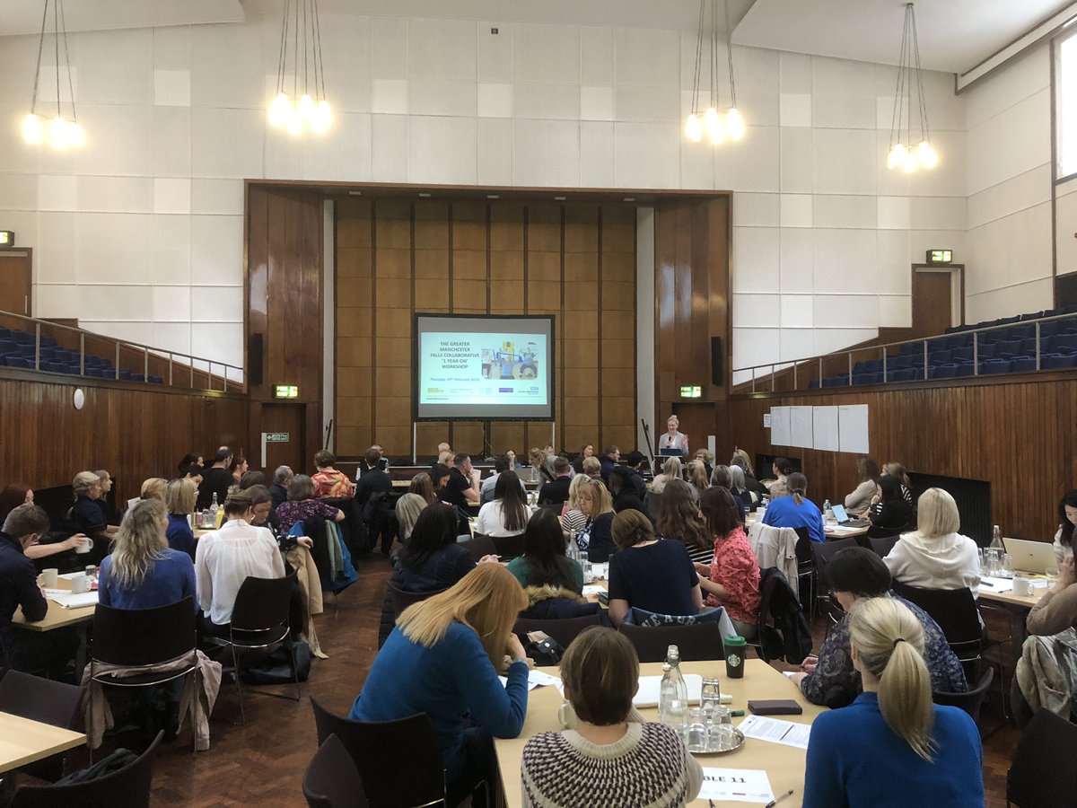 Good to see a great turnout at GM Falls Collaborative ‘One year on’ building on sharing good practice, evidence, partnership in #FallsPrevention #Reconditioning and #AgeingWell #AgeFriendly