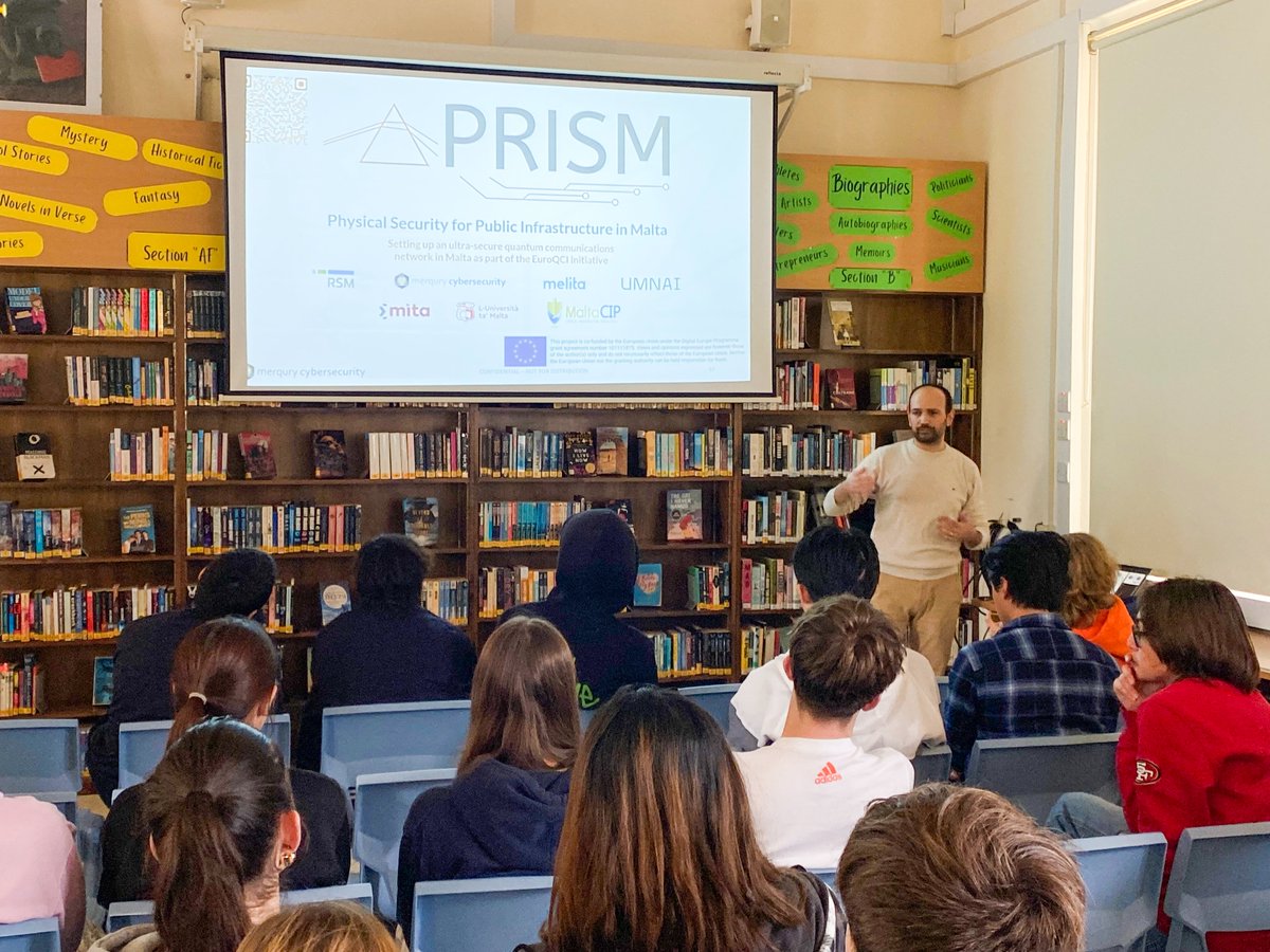 VIS recently had the privilege of hosting Professor Andre Xuereb from the Physics Department at the University of Malta who enlightened students with a fascinating presentation on the future of digital security: quantum-secured communications. <a href="/vismalta/">HeadofSchool</a> @universityofmalta #VIS