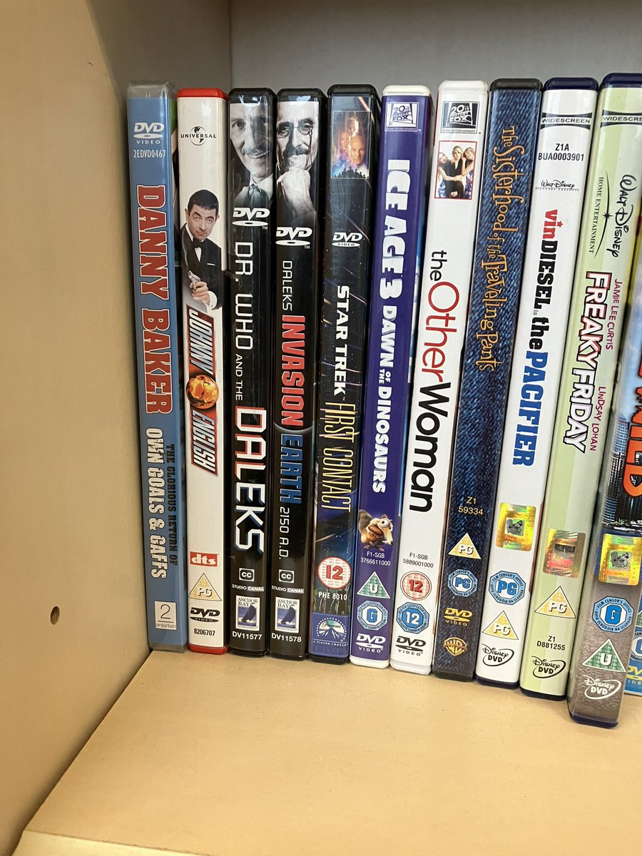 ABERYSTWYTH, CEREDIGION, WALES - Some 1960s Dr Who and the Daleks movies DVDs spotted in a charity shop that is in the train station (sorry, don’t have the name of the charity shop) Spotted by @rhy5d3ll