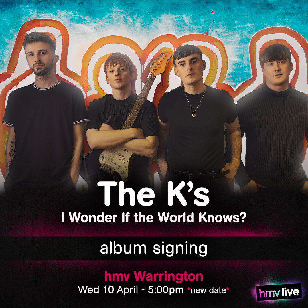 EVENT UPDATE The release date for @TheKsUK debut album is moving and will now be released on 5th April. As a result, their in-store signing at @hmvWarrington is moving to Wed 10th April. All pre-orders are valid for this new date. Full details: ow.ly/hSsG50QvQPx #hmvLive