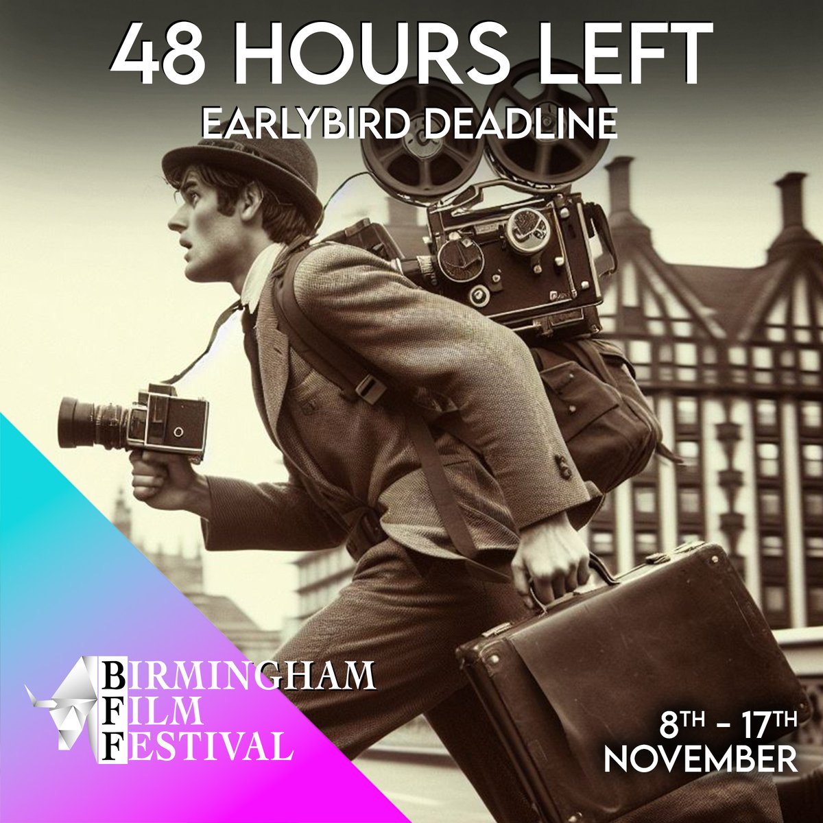 DON'T MISS YOUR CHANCE FOR YOUR FILM 📽️ Two days until the early bird deadline for the 2024 BFF. SHARE YOUR FILM filmfreeway.com/Birminghamfilm… #filmmakers #filmfestival #filmmaking #director #movies #indiefilms #filmdistribution