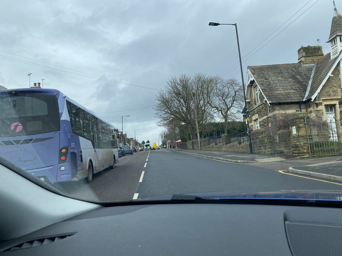 Mansfield Road Sheffield shut off by police some kind of incident you have to find an alternative route