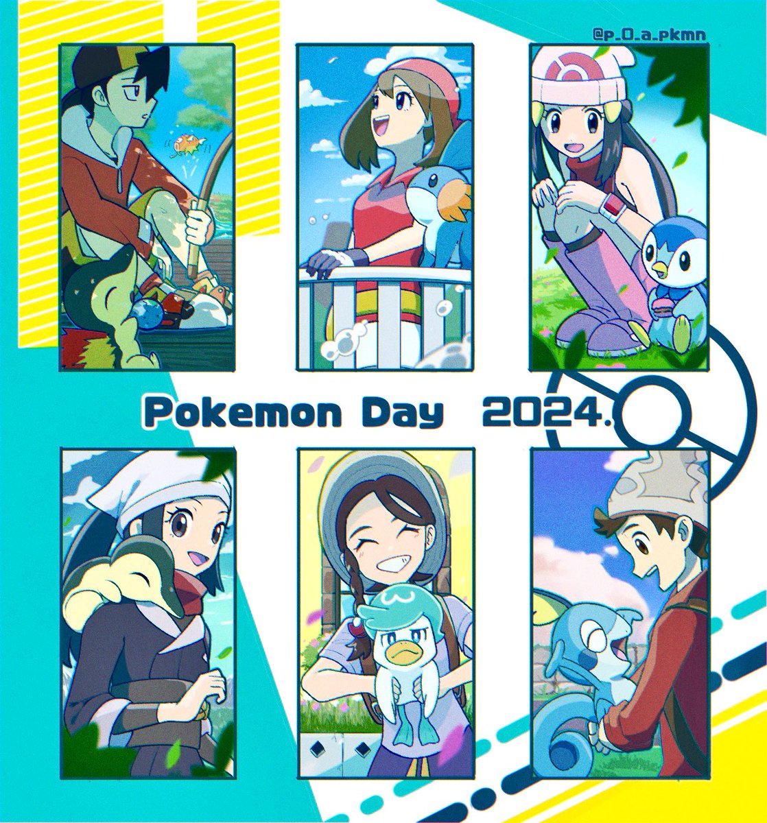 遅くなりましたが28周年おめでと～！
遊んだ作品順に主人公とパートナー⭐️
 #PokemonDay2024