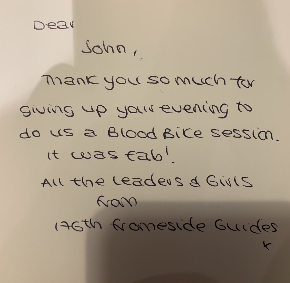 The other evening one of our riders did a talk and activities with 176th Fromeside Guides. Lots of really good questions and potentially some riders and coordinators of the future!  @GirlguidingBSG @GirlguidingSWE