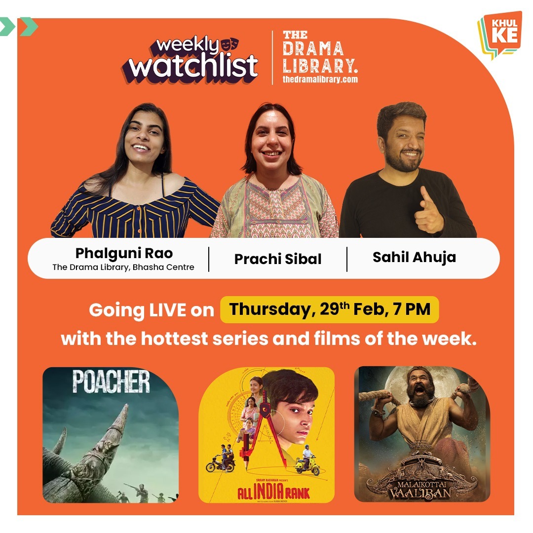 kkroundtables's tweet image. Our #WeeklyWatchlist hosts will go LIVE today at 7 pm with their new set of film, OTT and show recommendations and a reading list. Get ready for a brilliant episode only on #KhulKe.