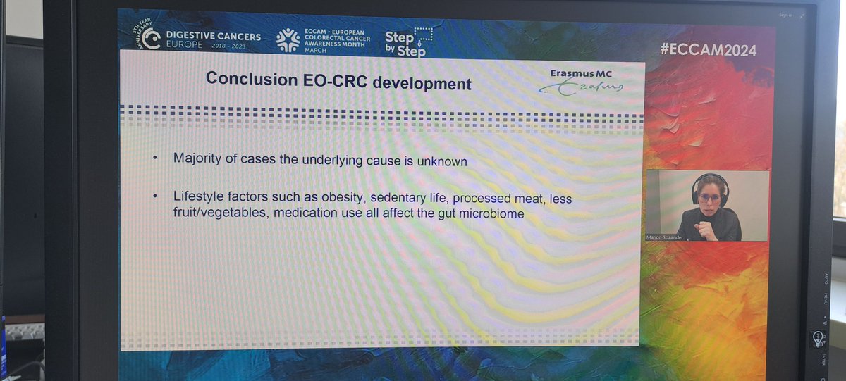 @dice_europe ECCAM2024 Online Launch Event. Experts' view on the importance of the gut microbiome in early onset of colorectal cancer.