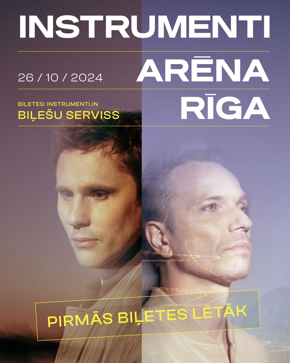INSTRUMENTI | ARĒNA RĪGA <a href="/ArenaRiga/">Arēna</a>  | 26/10/2024
⭐️⭐️⭐️⭐️⭐️⭐️⭐️⭐️⭐️⭐️

Biļetes: instrumenti.in un <a href="/bilesuserviss/">Biļešu Serviss</a>