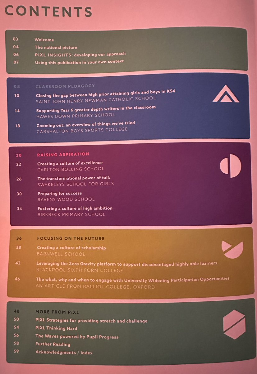 Such a brilliant #PiXLInsights publication focused on stretch and challenge and more able learners. I’m delighted to be involved this year with the insights projects on boys and disadvantaged learners. Can’t wait to see those projects in print next year! <a href="/ThePiXLNetwork/">PiXL</a>