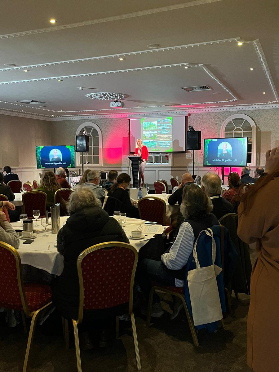 Minister @pippa_hackett opening the OFS Information Day for Horticulture Growers here in Birr, Co Offaly.