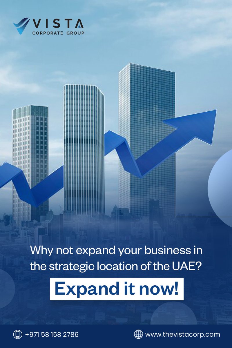 Unlock growth with Vista Corporate Group's tailored business setup services in Dubai.

#DubaiBusiness #UAEOpportunities  #BusinessSetup #VistaCorporateGroup #InvestinDubai