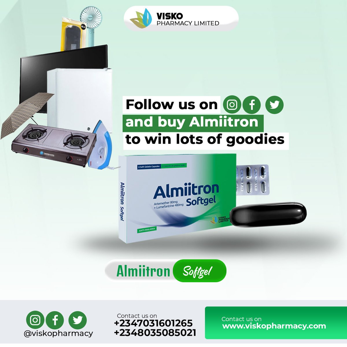 visko_pharms's tweet photo. #ongoing : get awesome gifts, just buying almiitron
#visko #almiitron #softgel https://t.co/Y6fpto3mNS