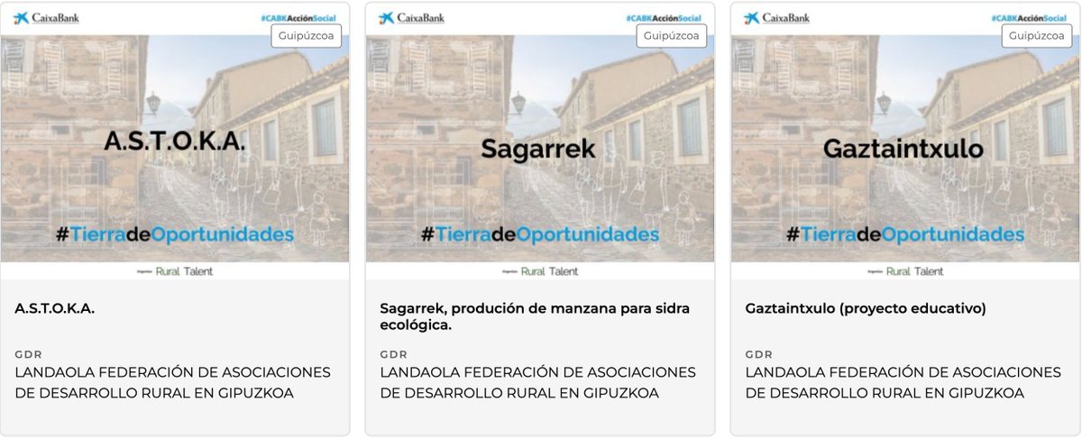 Landaola_'s tweet photo. CaixaBank-ek antolatutako Rural Talent sariketan, Landan Ekin-en “La Caixa Rural Talent” saria irabazi zuten hiru ekintzaile azken fasera iritsi dira. Proiektuak ezagutu nahi? Sartu estekan eta ezagutu! Bozkatu gustokoena!
https://t.co/Gd0o42Ll5M
#landaeremuasustatuz https://t.co/PiPovlRrJk