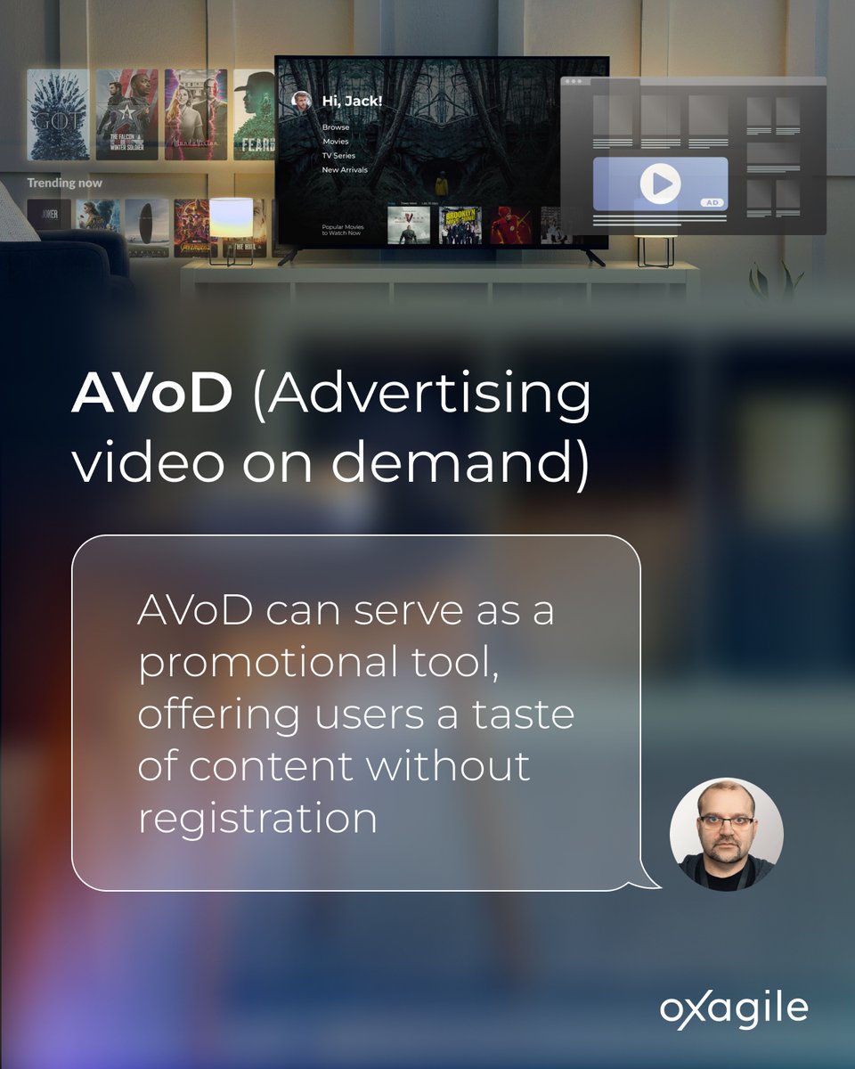 Oxagile's tweet photo. Oxagile’s video solutions system analyst, Alexey Zaberezhniy, cuts to the chase, making “when-to-choose” #OTTbusinessmodel questions eminently clear. Interested?
https://t.co/PviEjUec1V
#OTTmonetization #videodistribution #videostreamingappdevelopment https://t.co/ntMdnev0pi