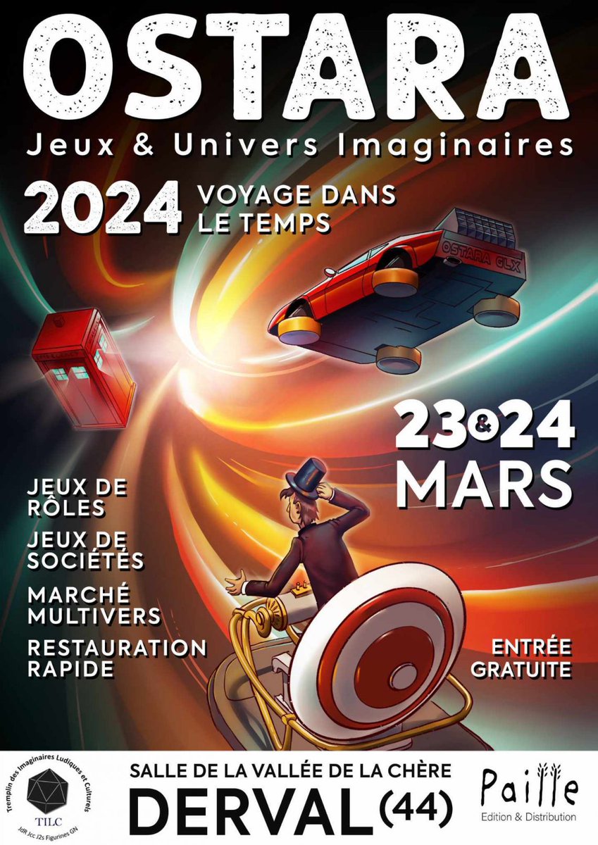 📣 En + de notre partie devant public à Ostara 2024,   SAMEDI 23 MARS, de 11H à 13H, <a href="/Arbassinrex/">Arbassin</a> et Cha joueront dans l'univers de <a href="/TeamJavras/">Team Javras 📲🎧</a>, tjr le samedi, de 18H à 20H, en public ! 😀
Une grosse journée #jdr en perspective !!