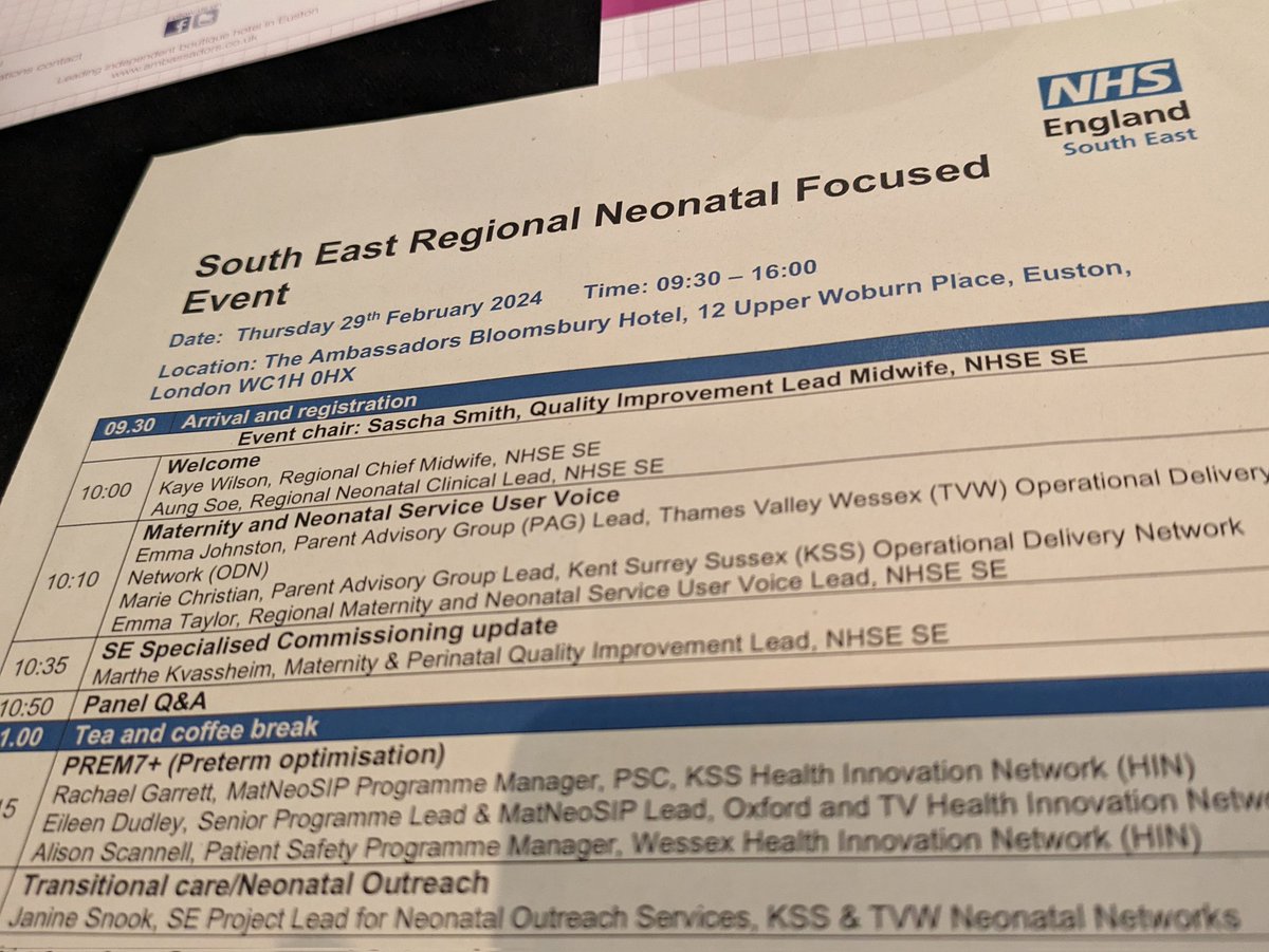 Honoured to be on the list of speakers for this @SEMaternity regional event focused on neonatal, sharing the stage with @Emma_J_Johnston and Marie Christian from the neonatal Parent Advisory Groups and putting service users' voices at the heart of the day. #SENeonatal