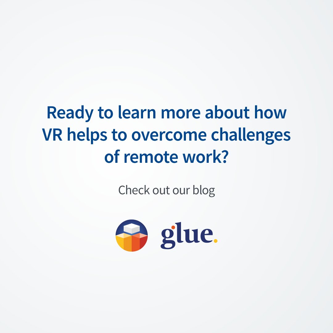 Remote work comes with its challenges, but #VR might just be the game-changer we need! Why?

VR addresses #remotework challenges by:
💬 Enhanced communication
⏳ Procrastination-busting features
☺️ Reduced feelings of loneliness

Discover more👇 

#GlueHighlights #vrtechnology