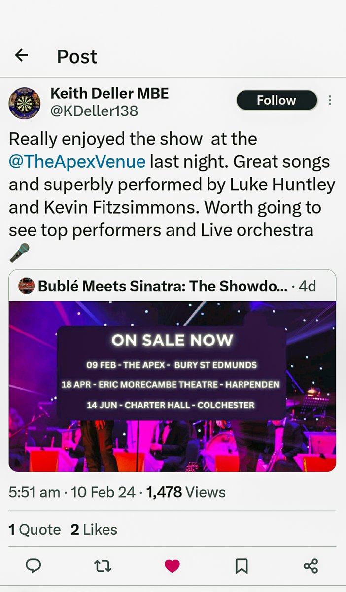 Bublé Meets Sinatra: The Showdown! #theatreshow tweet media