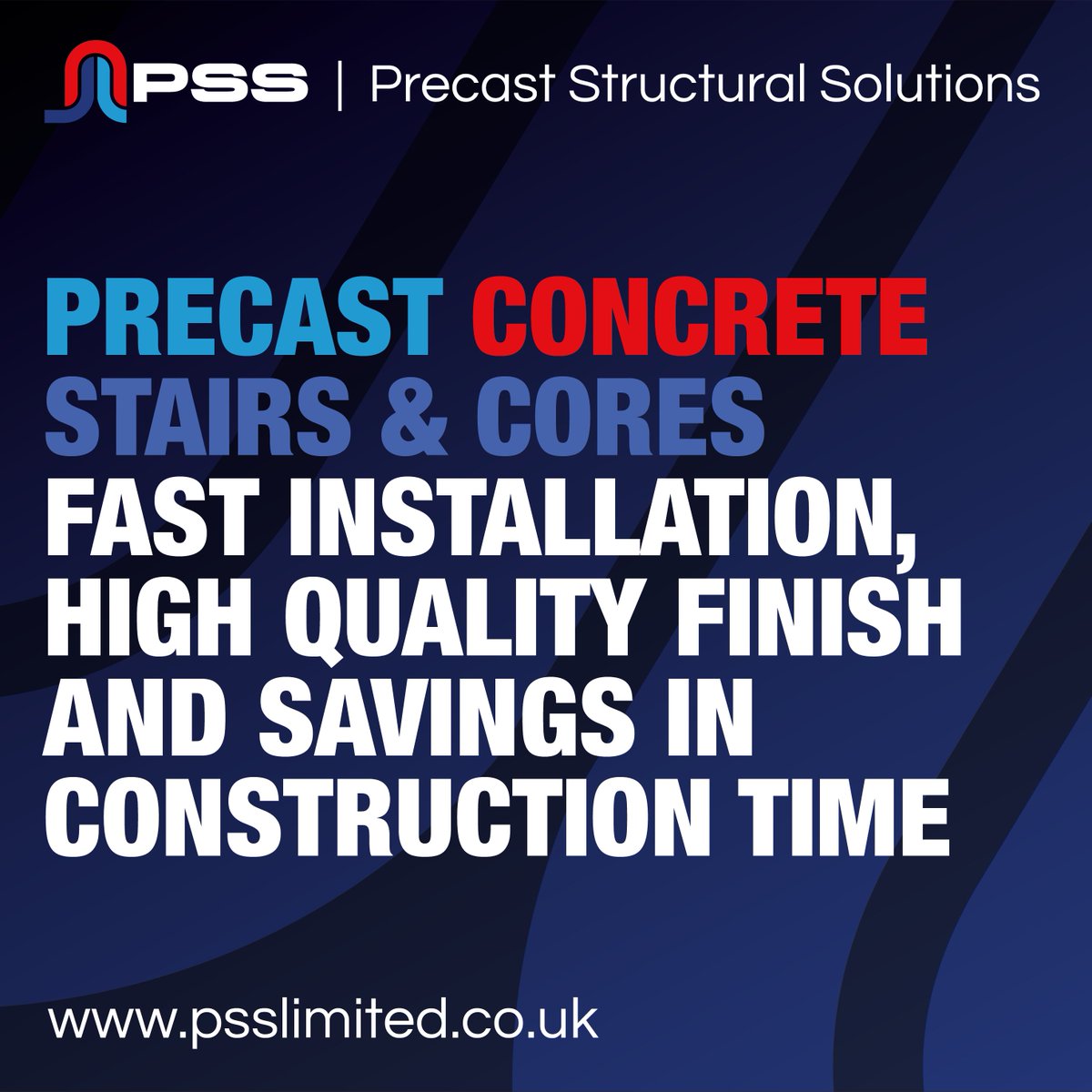 Precast stairs can be installed in conjunction with our floors, providing immediate safe access to upper floors. 
psslimited.co.uk/product/precas…