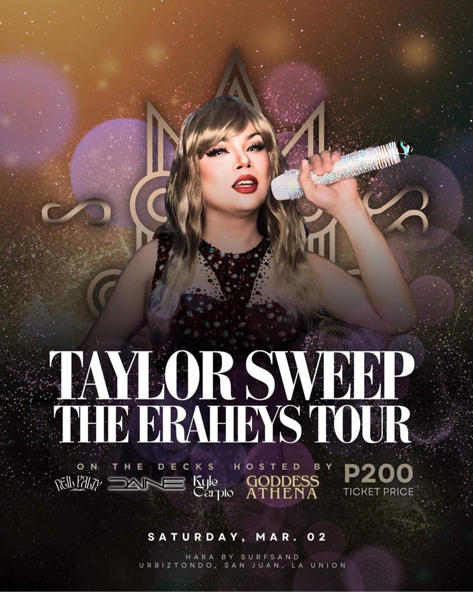 GorgeousDawn18's tweet photo. TAYLOR SWEEP โ THE ERAHEYS TOURโ IN HARA LA UNION THIS WEEKEND!
See you!
#TaylorSweep
#HaraLaUnion https://t.co/fya5LdI3Ly