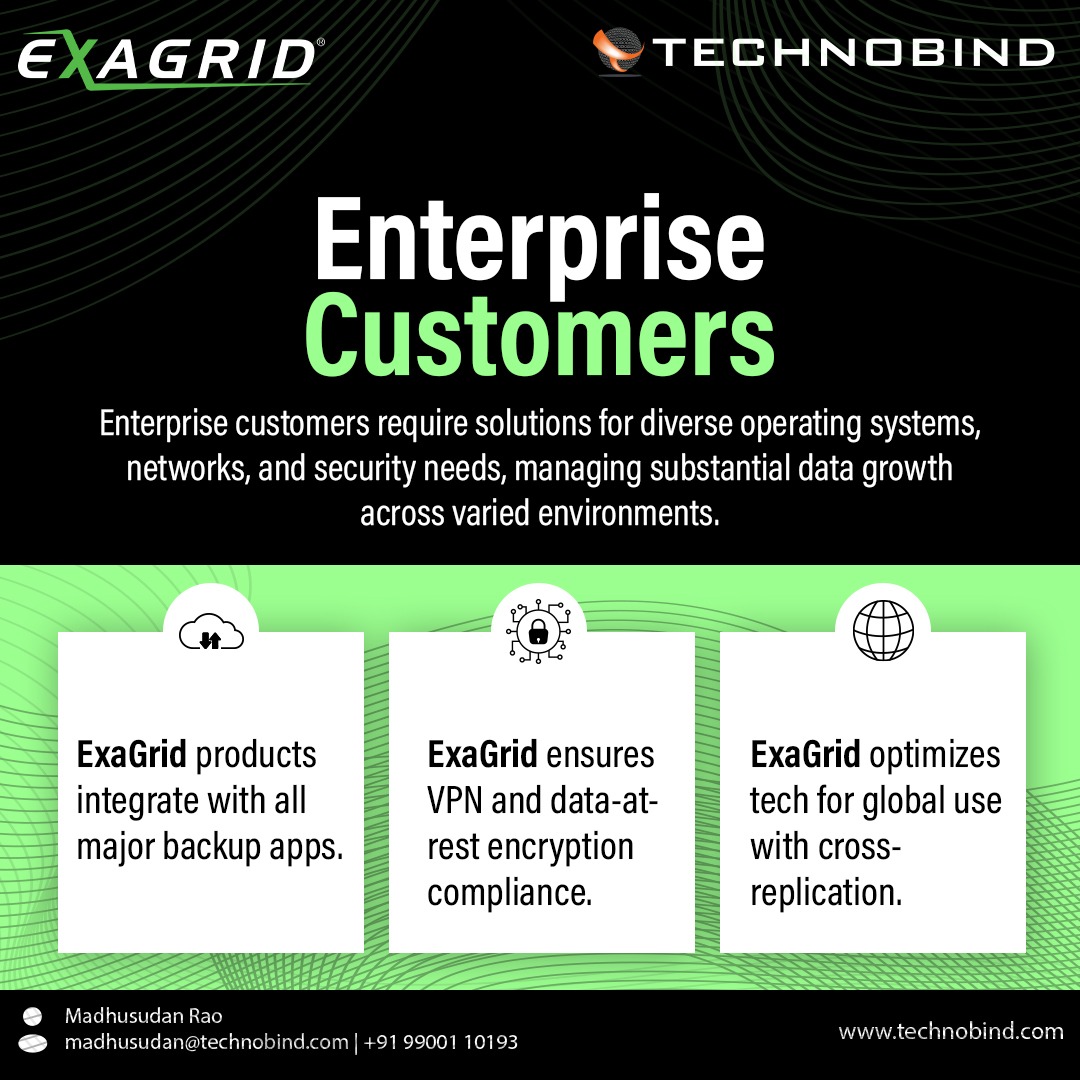 Empowering enterprise success with ExaGrid's innovative backup solutions. Unleash the full potential of your data protection strategy! 💻🛡️

#TechnoBind #DefiningNewPossibilities #tag #ExaGrid #EnterpriseBackup #dataprotection #DataSecurity