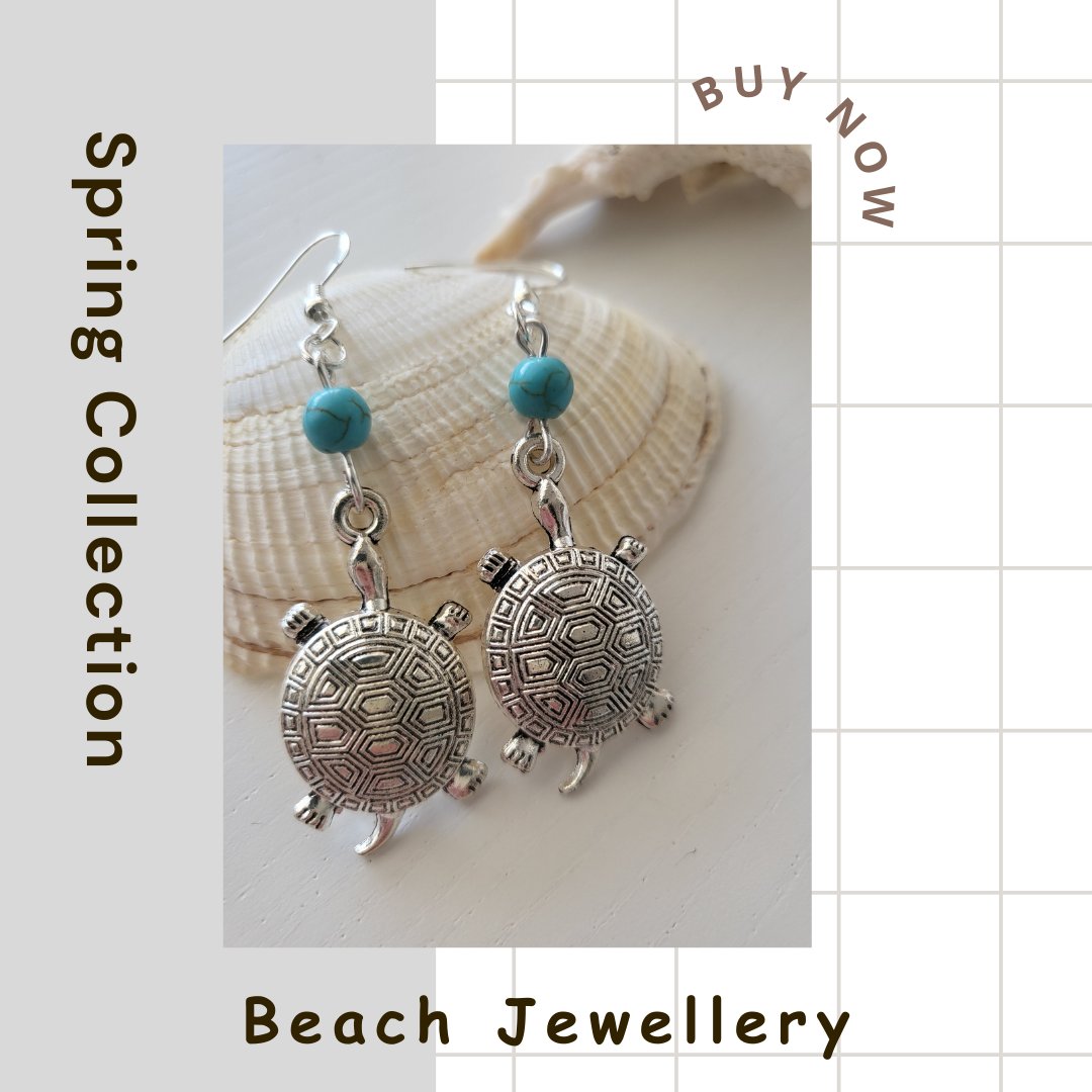 Elevate your style with our handmade sea turtle earrings 🌊✨ 

The combination of silver and a turquoise stone creates a stunning look that's sure to turn heads! 

Treat yourself or a loved one available now at
wix.to/fe9cNpQ

#Statementearrings #Trendyjewelry  #mhhsbd