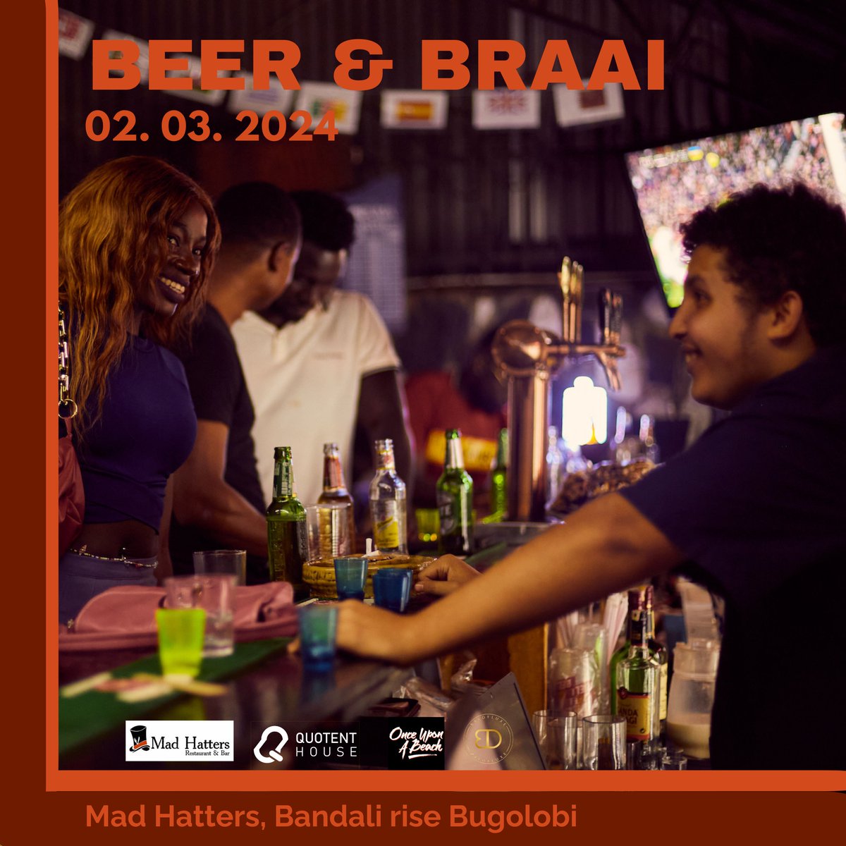 OUABfestival's tweet photo. Are you ready for #BeerAndBraai or are you waiting for the smoke from the grill to first rise? 😏
It is this Saturday at MadHatters Bugolobi, free entry with lots of different exhibitions. 
Come get a taste 😋 of the South African Braai BBQ. https://t.co/w7yo8os1VO