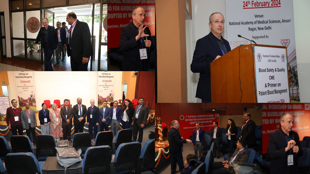 The OG of PBM in New Delhi, India. Dr. Richard Gammon. Thanks to team AIIMS <a href="/drgpatidar/">Dr.Gopal Patidar</a> #PatientBloodManagement
<a href="/Yashasw44197430/">Dr.Yashaswi Dhiman</a> <a href="/arorasatyam12/">Satyam Arora MD | CABP</a> <a href="/AABB/">AABB</a> <a href="/ChrisBocPro/">Christopher Bocquet</a> <a href="/RichardGammonMD/">Richard Gammon, MD</a> <a href="/ISBTCO/">ISBT Central Office</a>