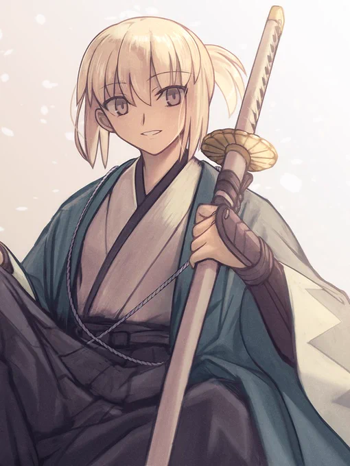 沖田さん 浅葱の羽織 マフラー無し#FGO 